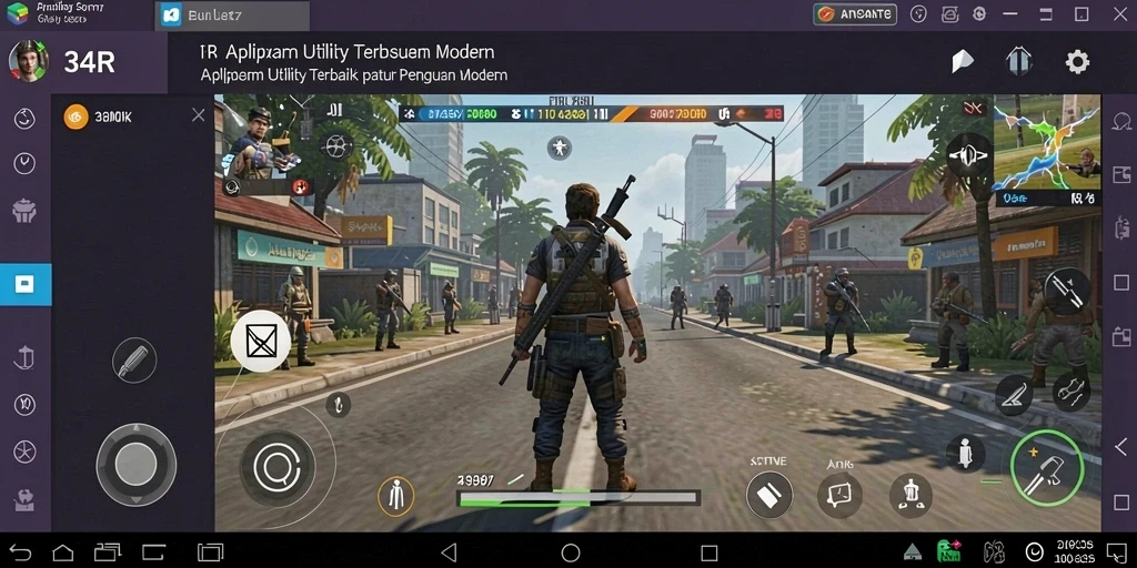 Tampilan antarmuka utama aplikasi Utility 34R yang menarik.