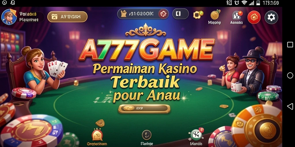 Tampilan menarik dari gameplay A777GAME dengan berbagai pilihan permainan Kasino.