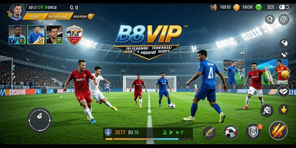 Skrinsut B8VIP menampilkan aksi seru dalam pertandingan olahraga.