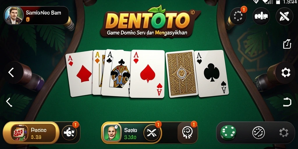 Tampilan gameplay menarik dari DENTOTO yang seru dan kompetitif.