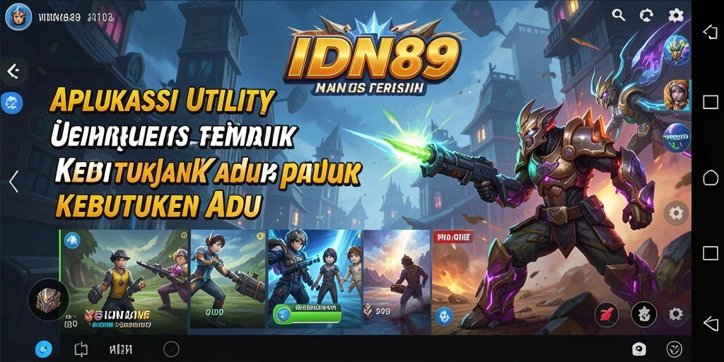 Screenshot utama IDN89 menampilkan antarmuka aplikasi Utility yang memudahkan pengguna.