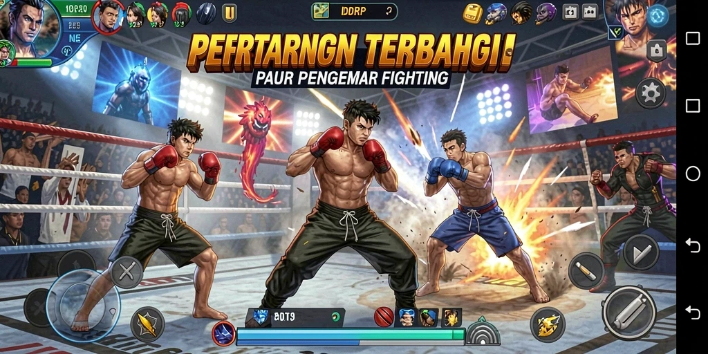 Screenshot gameplay IDRRP menampilkan pertarungan seru dan aksi mengesankan.