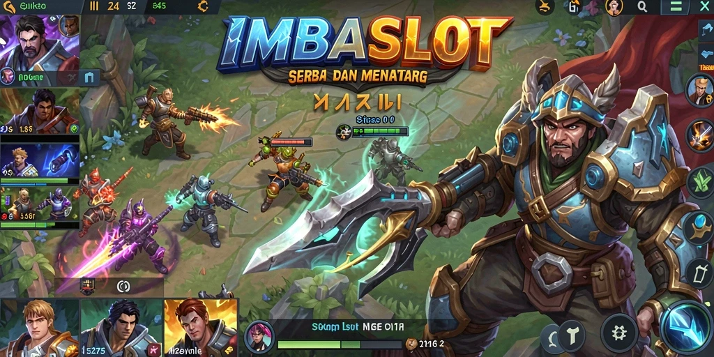 Tampilan gameplay seru dalam IMBASLOT di arena MOBA.