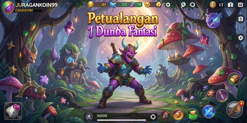 Tampilan gameplay JURAGANKOIN99 yang penuh aksi dan tantangan.