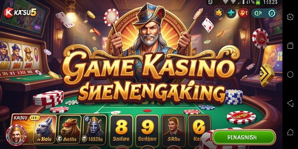 Screenshot utama KATSU5 menampilkan gameplay Kasino yang mendebarkan.