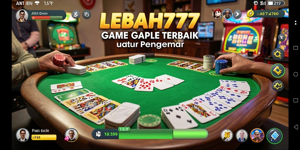 Tampilan gameplay Gaple yang seru dalam LEBAH777.