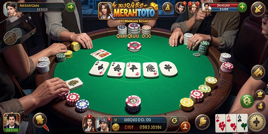 Tampilan menarik dari gameplay QiuQiu di MERAHTOTO.