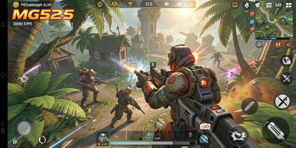 Tampilan gameplay MG525 yang seru dan menegangkan.