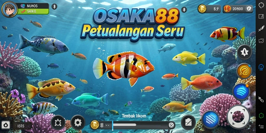Gameplay seru OSAKA88 dengan aksi menembak ikan.