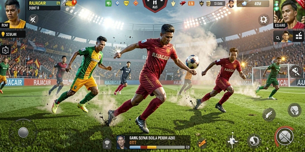 Tampilan gameplay RAJACAIR yang mendebarkan dan seru.
