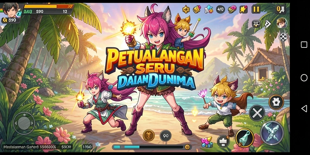 Tampilan gameplay S80 dengan aksi seru karakter anime.