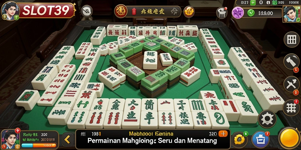 Tangkapan layar SLOT39 menampilkan gameplay Mahjong yang mendebarkan.