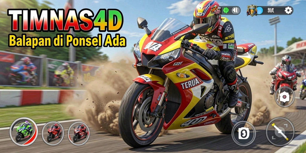 Gameplay seru TIMNAS4D dengan motor balap yang cepat.