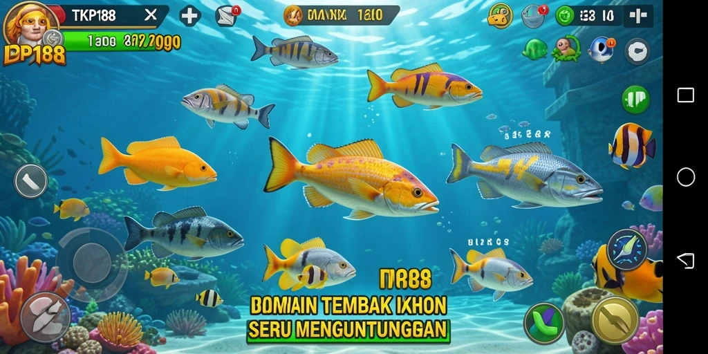 Tampilan gameplay seru saat berburu ikan di TKP188.