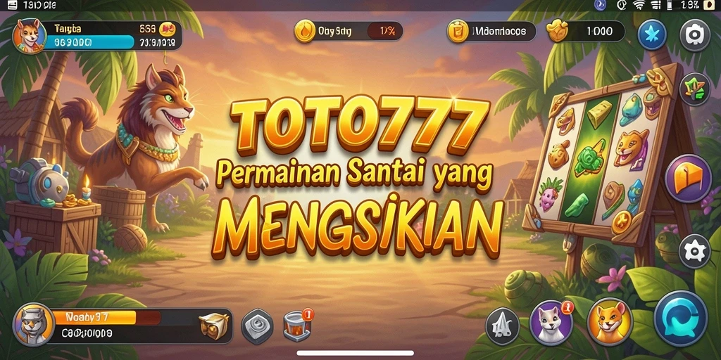 Tampilan gameplay utama TOTO777 yang penuh warna dan menyenangkan.