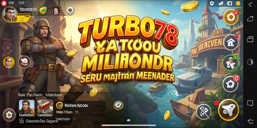 Screenshot gameplay TURBO78 menunjukkan strategi manajemen bisnis yang seru.