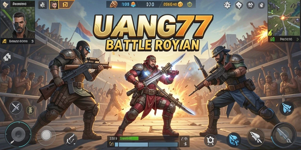Tangkapan layar menampilkan momen intens dalam gameplay Battle Royale.