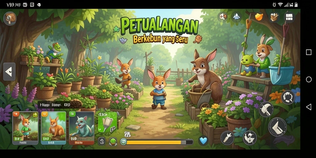 Tampilan menarik dari gameplay Farming di V89