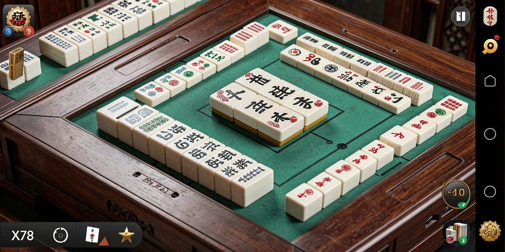 Tampilan gameplay X78 yang seru dan menantang dalam Mahjong.